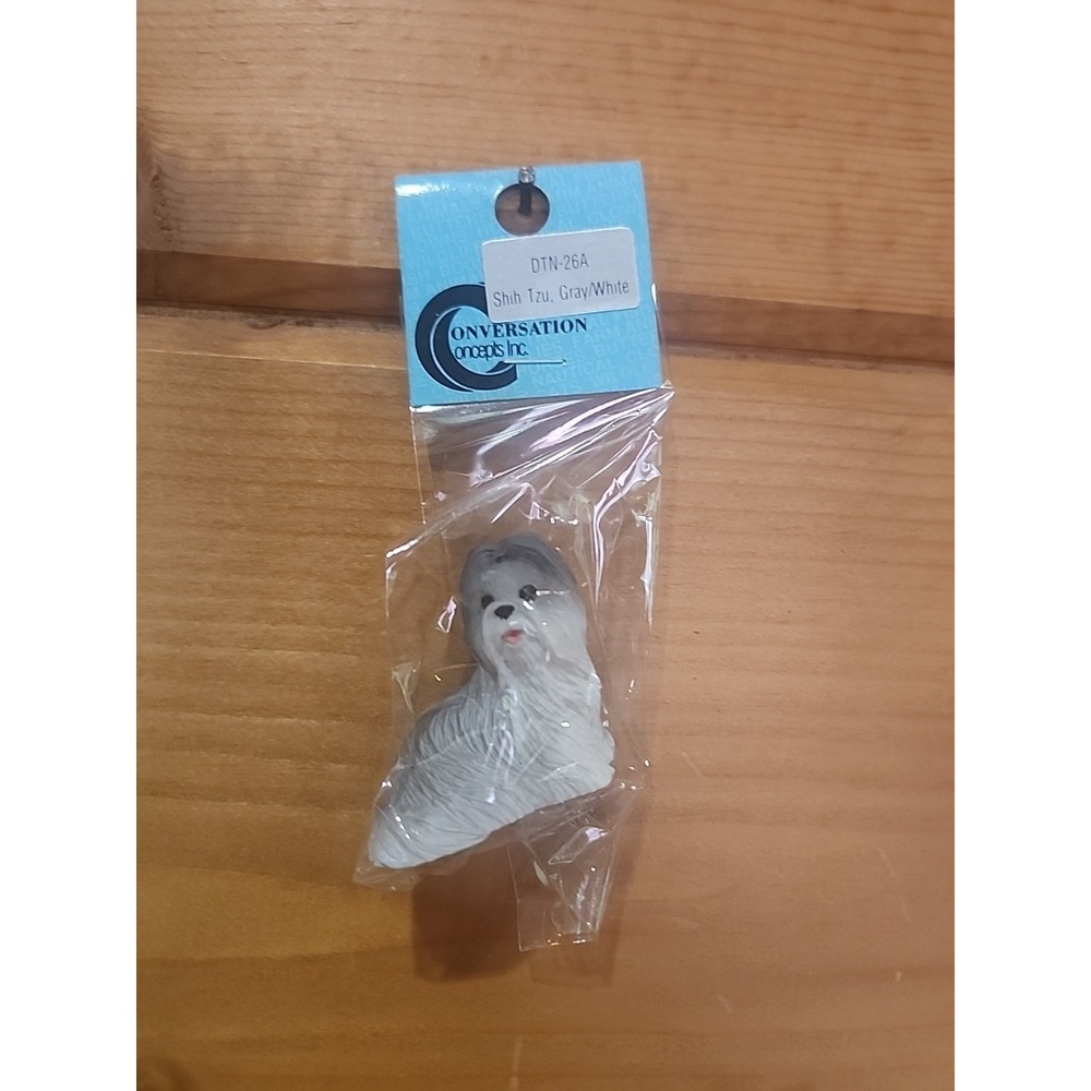Conversation Concepts Gray And White Shih Tzu Mini 2-3" Doll DTN-26A
